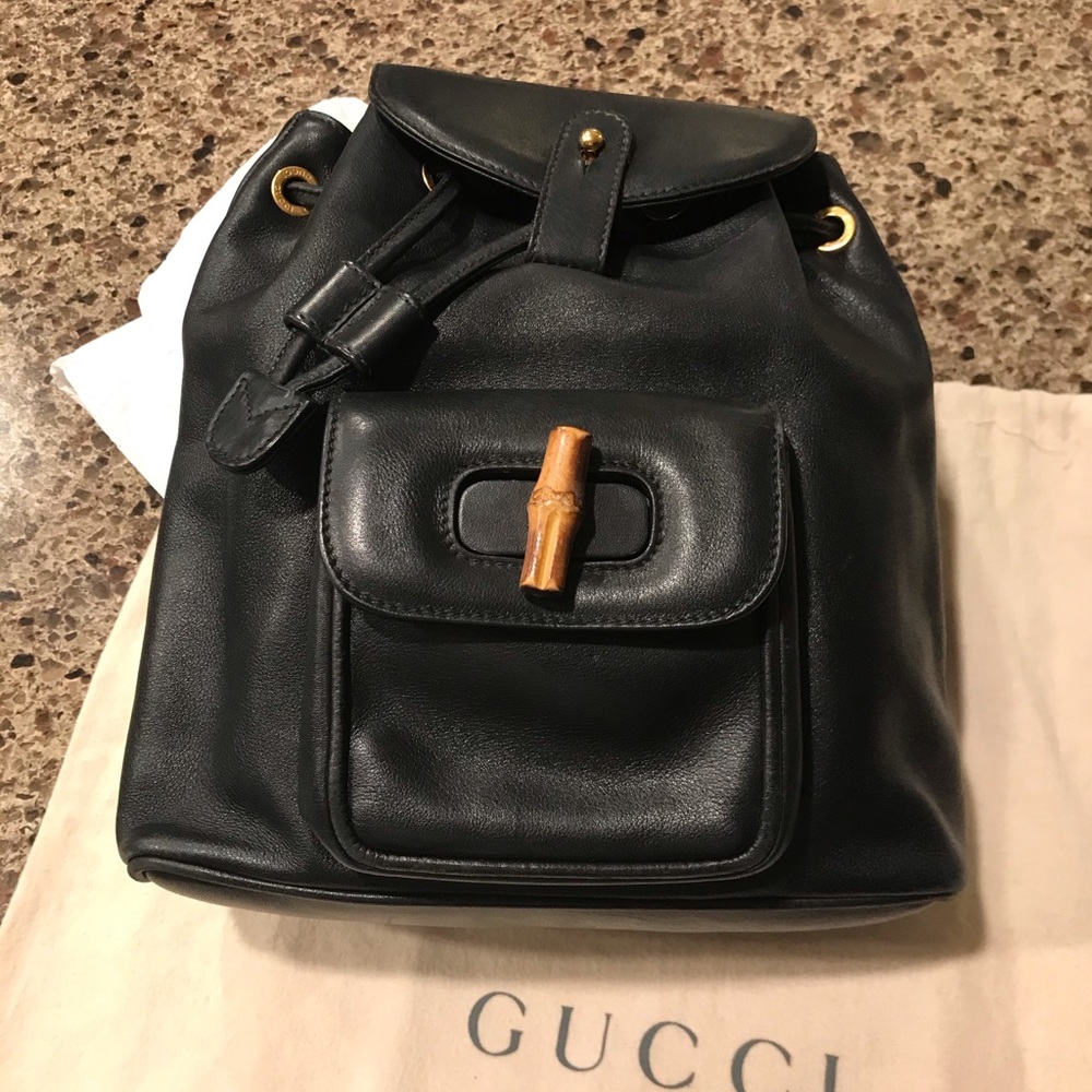Gucci Bamboo Black Backpack - Picture 13 of 16